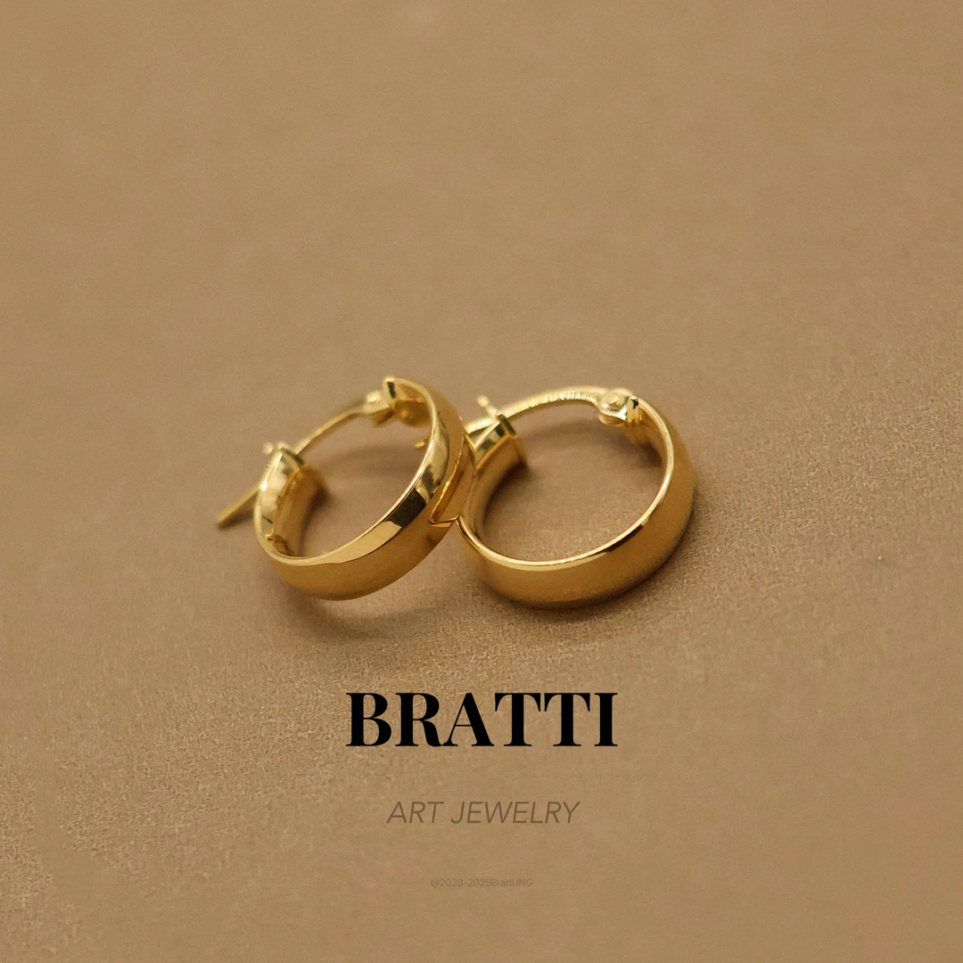 Bratti珠宝“曲线回廊”18K金意大利进口乌努埃尔耳饰-KE241107