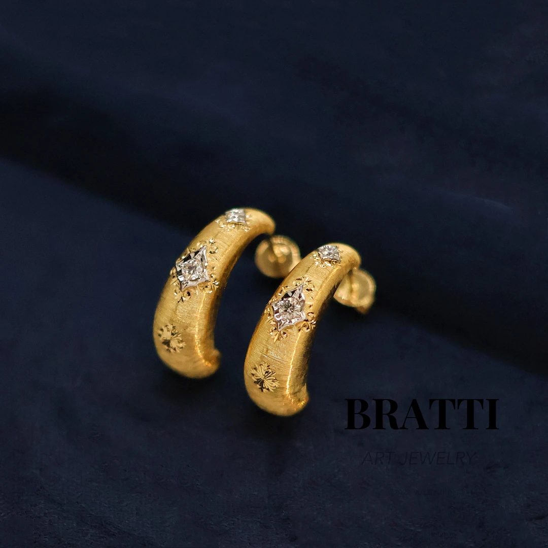 Bratti珠宝「普罗旺斯的回忆」18K金钻石耳饰-KE241114