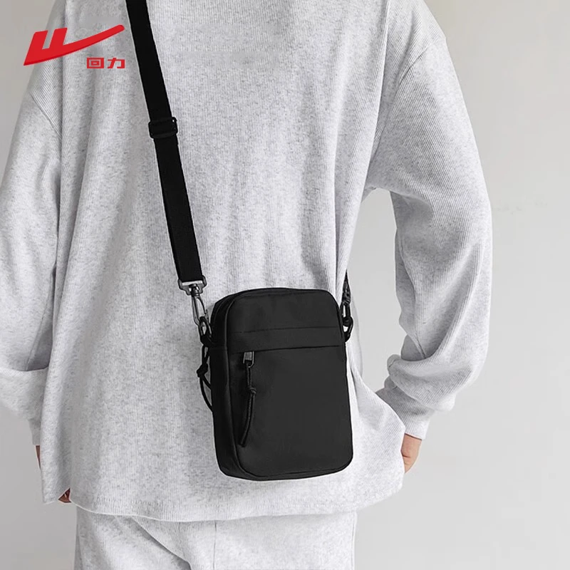 回力男士单肩包简约休闲斜挎包轻便百搭小包包女骑行手机包24新款