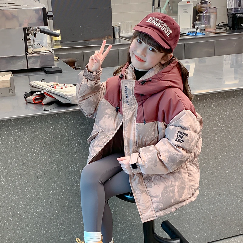 女童羽绒服冬装2025新款中大儿童白鸭绒加厚外套女孩冬季上衣8923