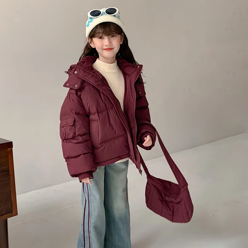 女童羽绒服冬装2024新款洋气儿童加厚白鸭绒外套女孩冬季上衣9314