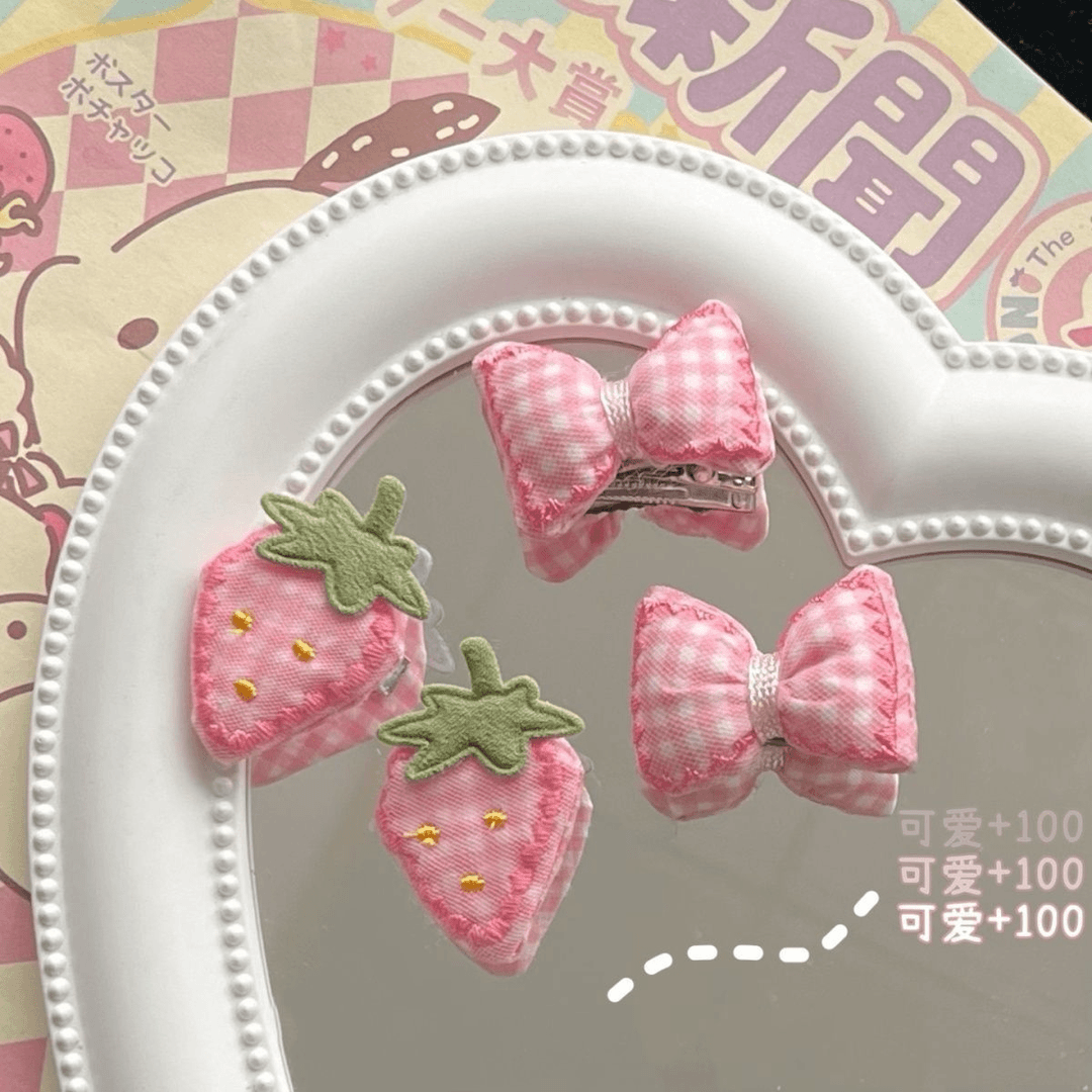 ins前额甜美可爱侧边卡通日常发夹发饰边夹百搭小号草莓迷你少女