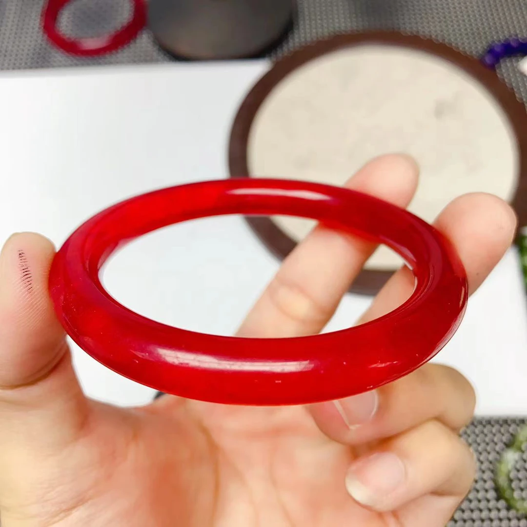 【九矿】Q29红非圆条手镯时尚手镯