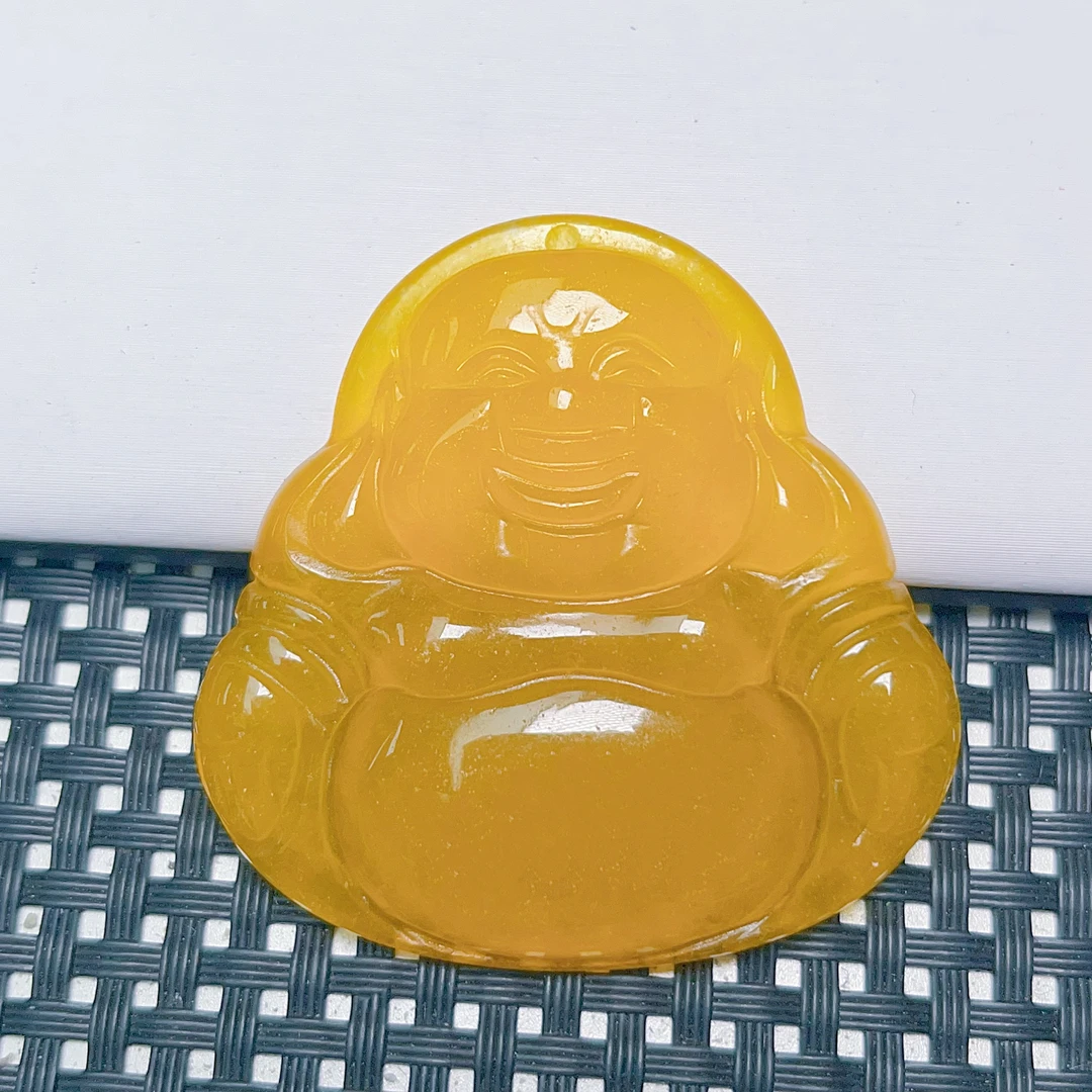 【九矿】E213橙黄佛公时尚吊坠