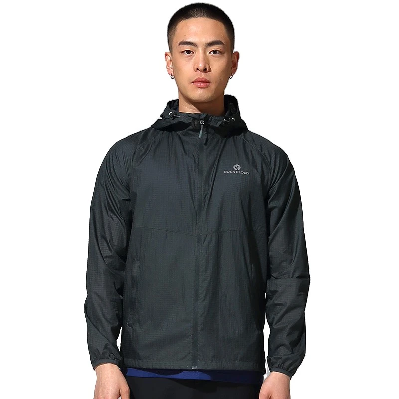 ROCKCLOUD/岩云运动户外男士外套轻薄防风防泼水带帽皮肤衣210010