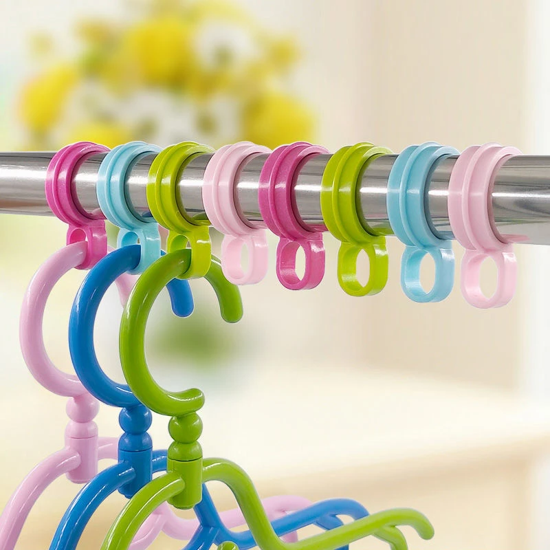 50个装多功能晾衣架防风钩晾晒杆晒衣杆衣架防滑防风扣挂钩圆管扣