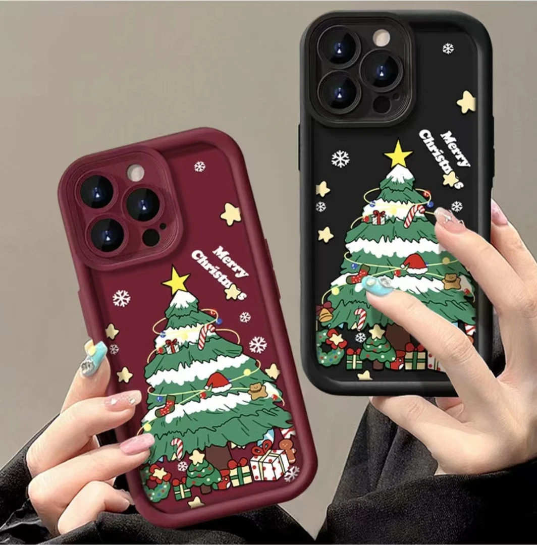 【双旦好礼】圣诞树苹果15/14promax手机壳iPhone13全包安卓