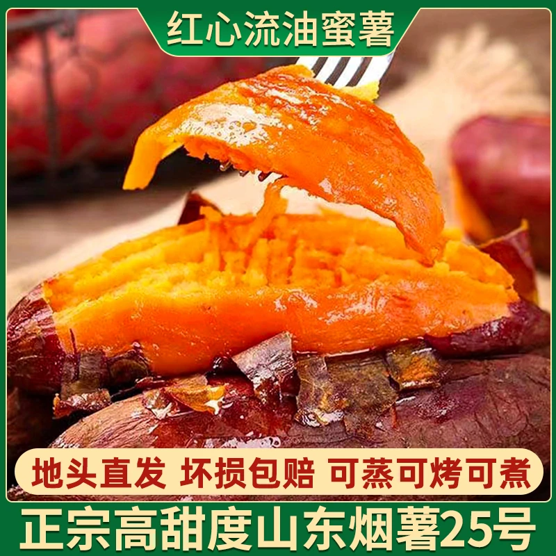 坏果包赔*5斤新鲜山东烟薯25号红薯流油糖心沙地蜜薯地瓜2/3/5斤