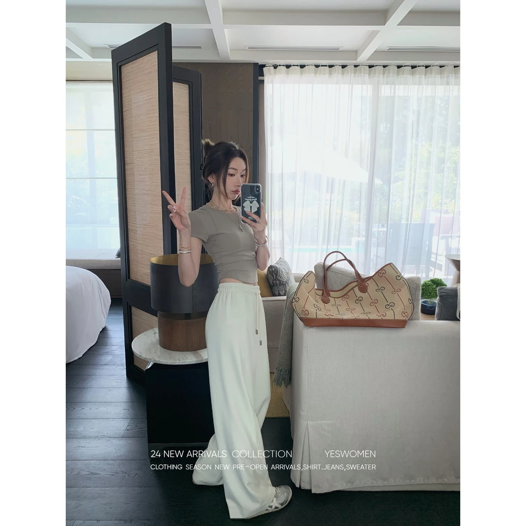 YESWOMEN 素颜裤·垂坠拖地裤专机绣花工艺XYF21312C1721