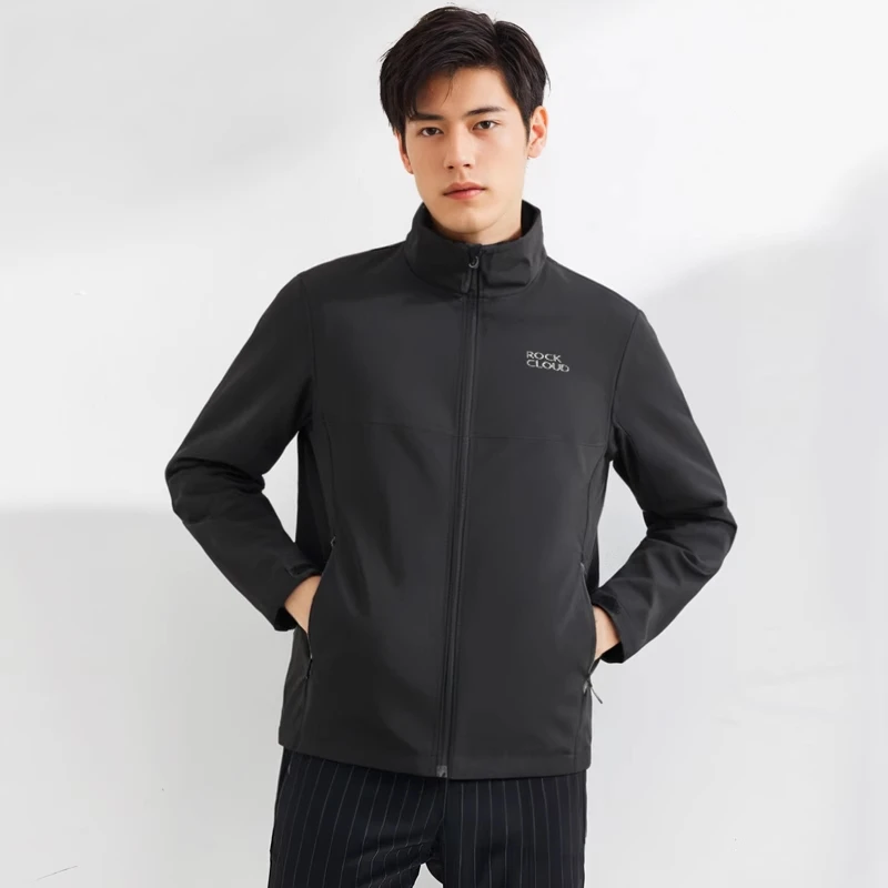RockCloud/岩云徒步外套男款秋冬耐磨防风保暖立领M1软壳衣夹克
