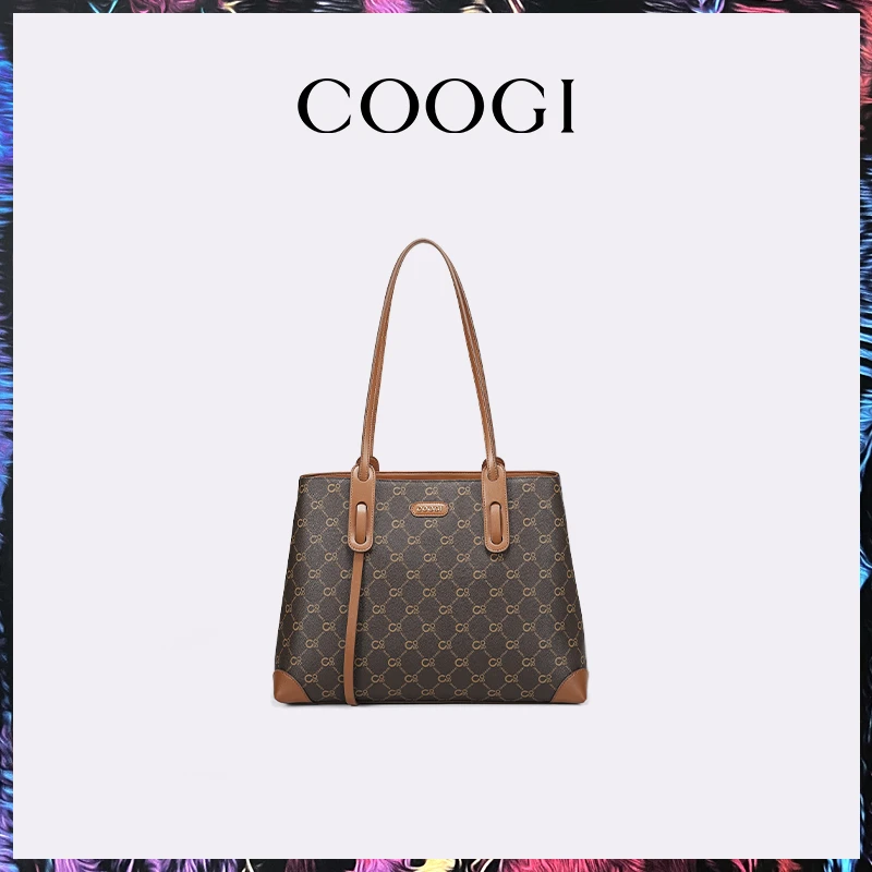 COOGI【七夕礼物】大容量轻奢手提单肩腋下时尚经典托特包送女友