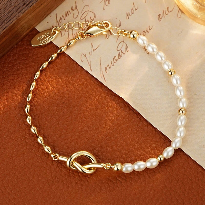 铜合金手链 1033【米兰珠光】轻奢小众高级感精致气质手链（16＋4）