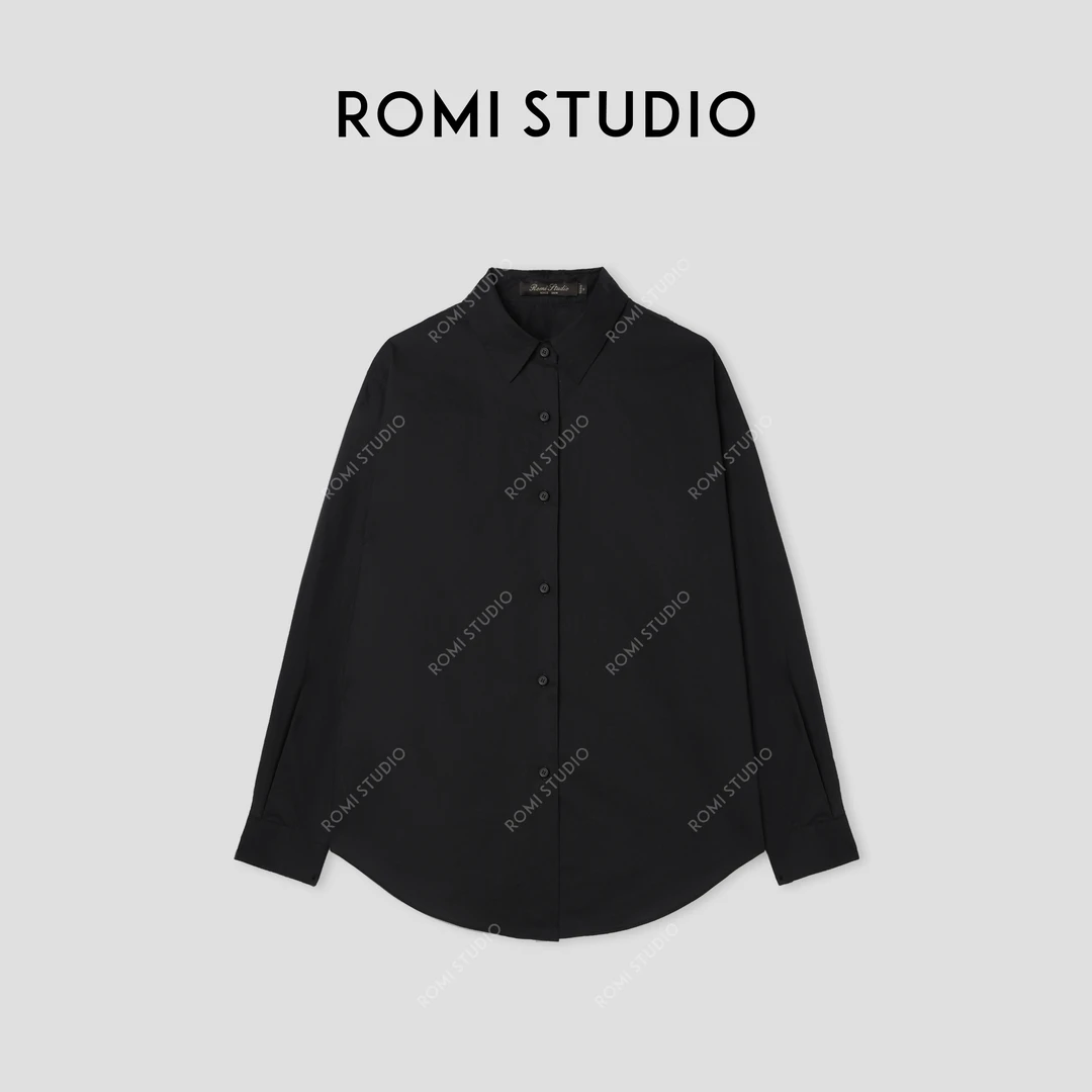 ROMI STUDIO”高支POPLIN” 60s长绒棉府绸宽松长袖衬衣431C5051