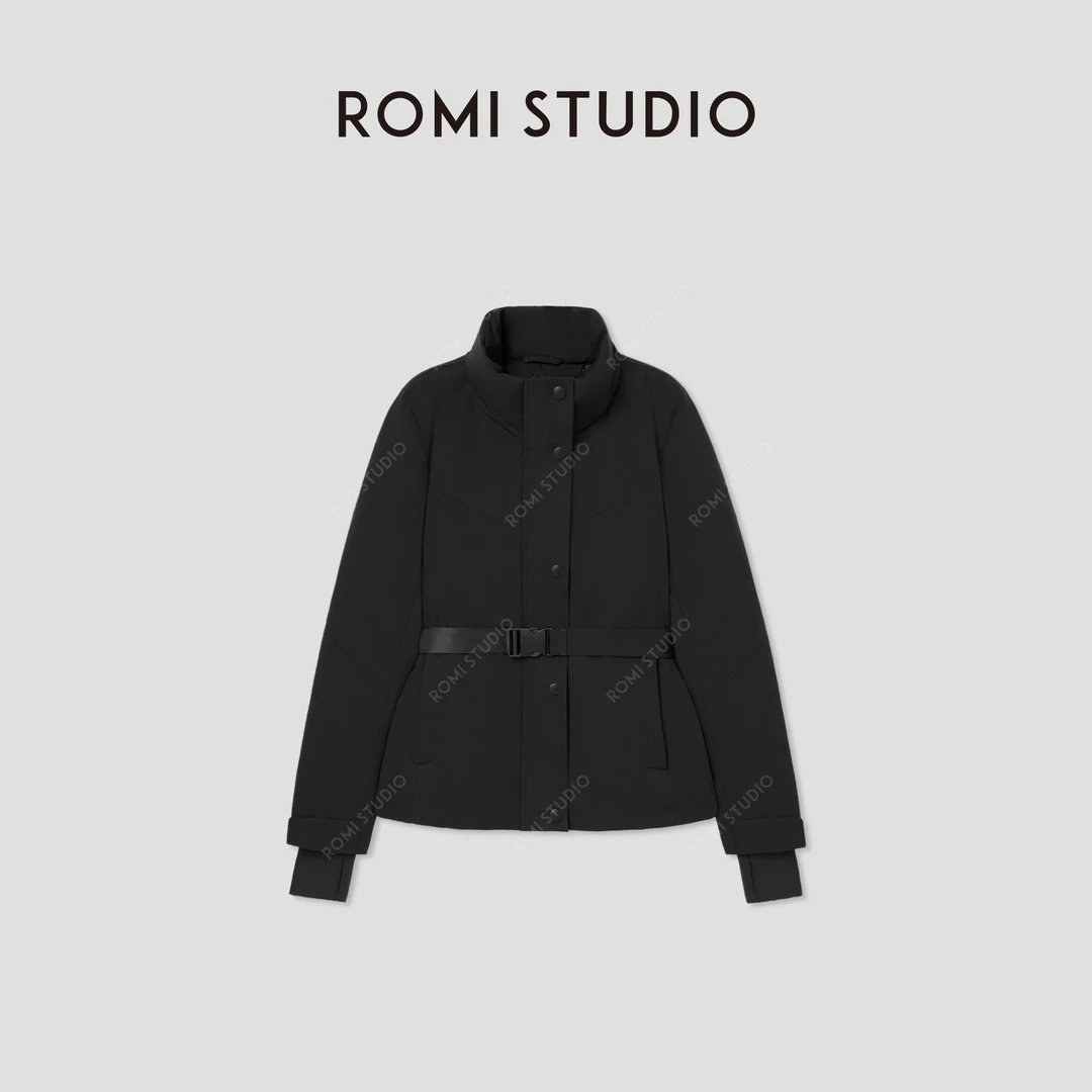 ROMI STUDIO“温暖如初”白鹅绒收腰立领短款羽绒服 RW24WWW0766