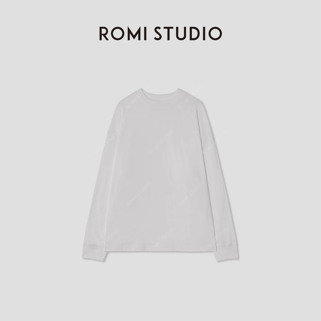 ROMI STUDIO“法式午后” 高支新疆长绒棉磨毛感长袖T恤431T5057