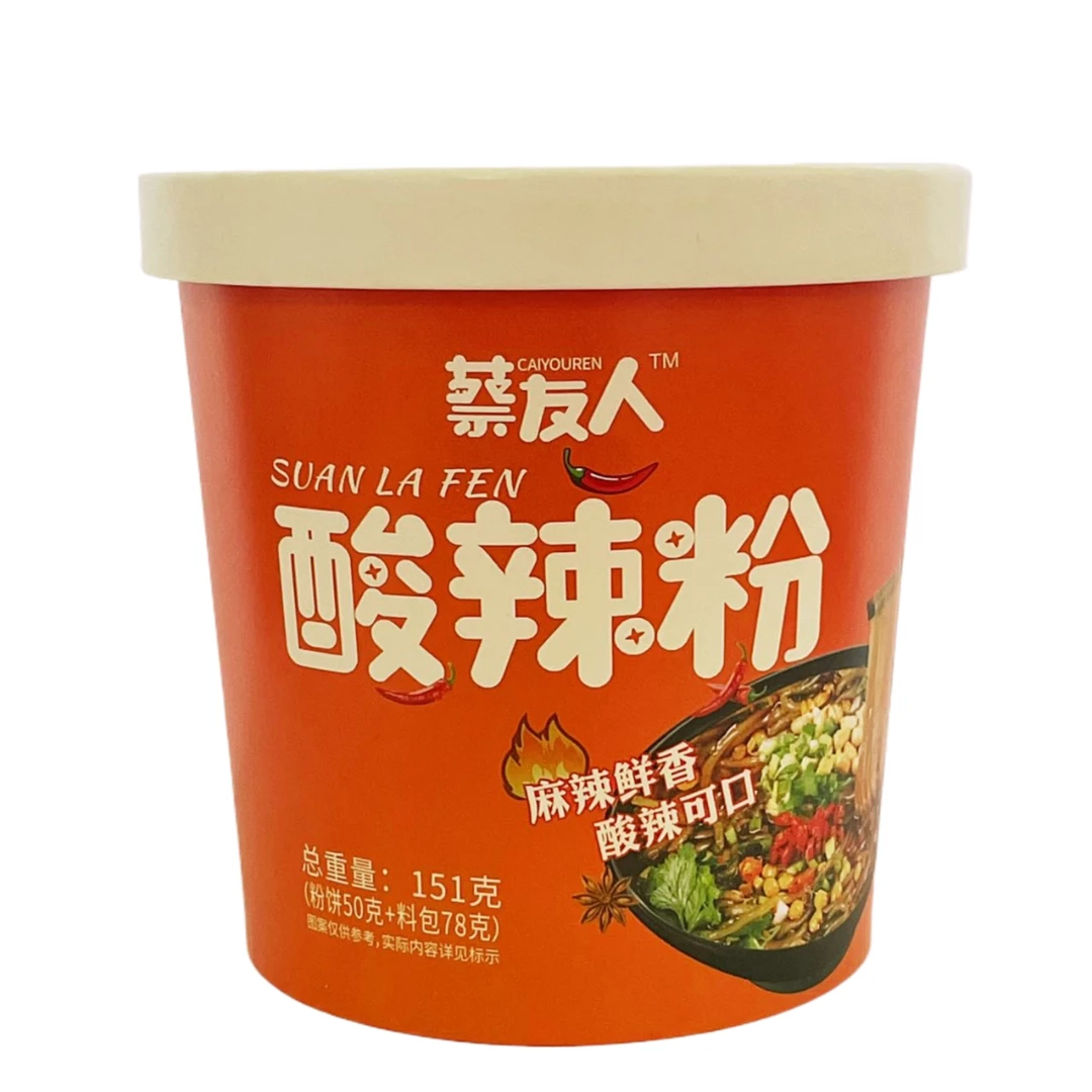 蔡友人151克香辣酸辣粉大桶装红薯粉整箱酸辣粉