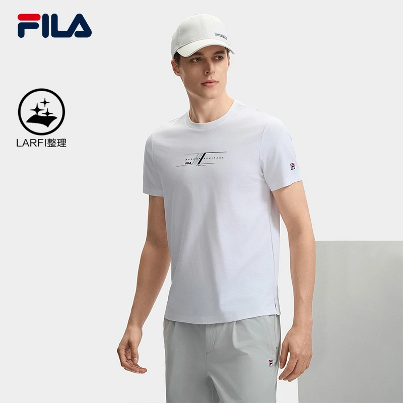 Fila/斐乐男子运动舒适透气夏季新款清凉百搭圆领T恤 F11M431103F