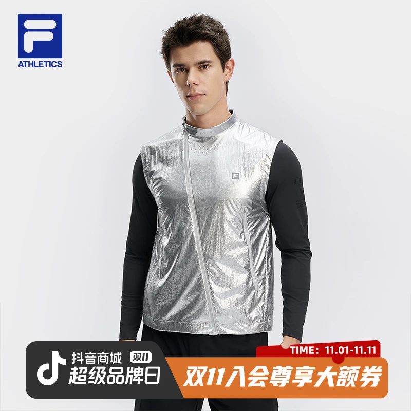Fila/斐乐时尚户外亮色训练雅丹风无袖秋季运动单马甲A11M431703F