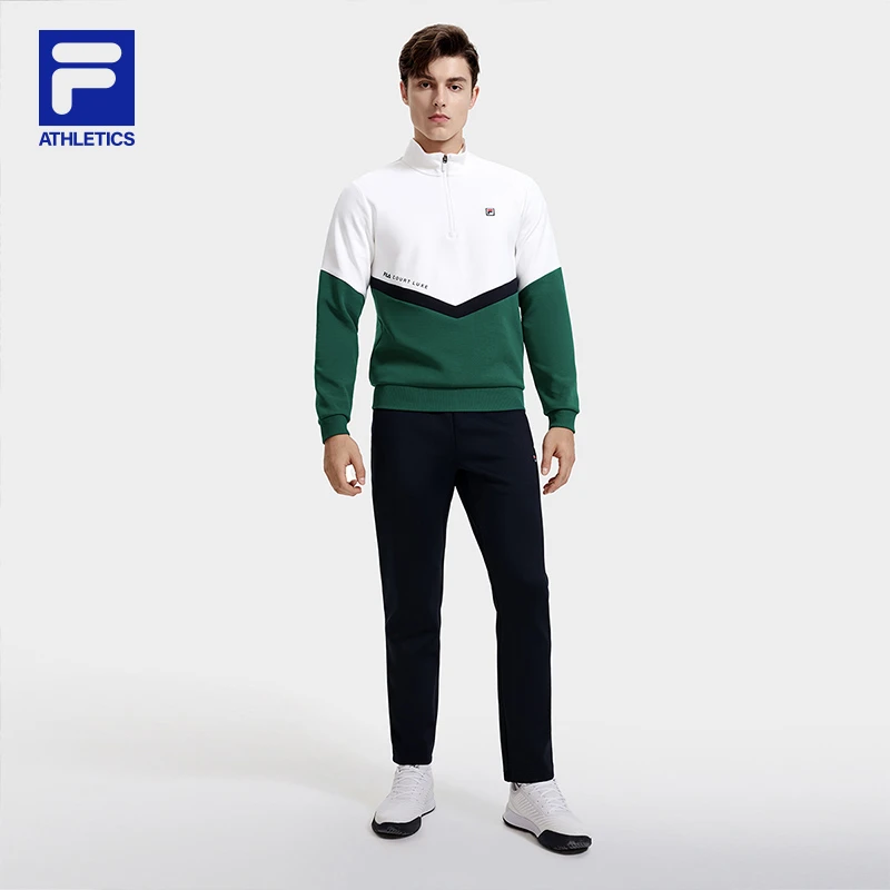 Fila/斐乐男士 【百搭舒适保暖】 春季高弹舒适运动长裤A11M313602F