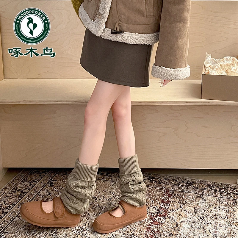 啄木鸟玛丽珍雪地靴女2024年新款平底外穿厚底懒人棉鞋包头毛毛鞋