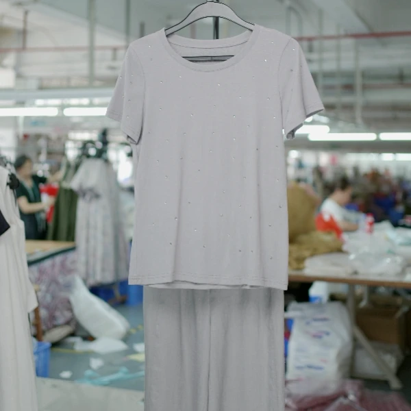 【小崔服饰】8815-1 Hua Ni 花逆简约气质时尚纯色显瘦休闲亚麻套装