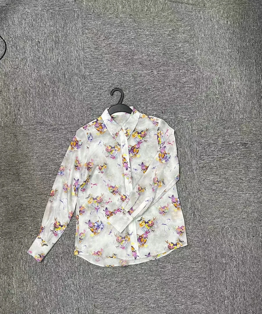 HUA   NI 【高定系列】 桑蚕丝时尚 8624 新款上新印花时尚长袖女款