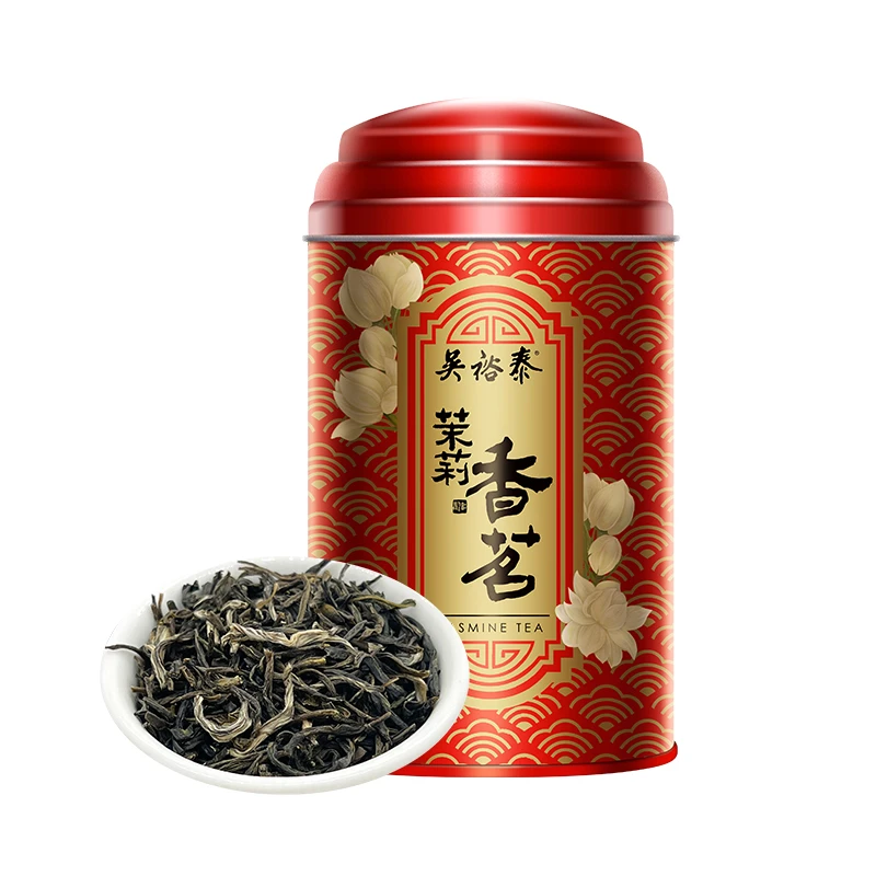 吴裕泰【七窨芽叶浓香】茉莉花茶茶叶茉莉香茗罐装100g