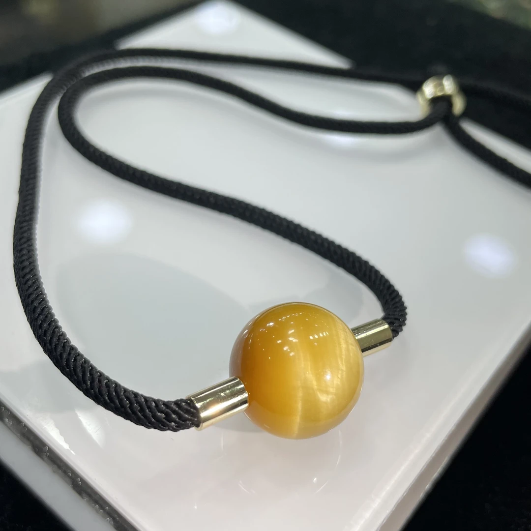天然金虎眼锁骨链*花纹多样性发货