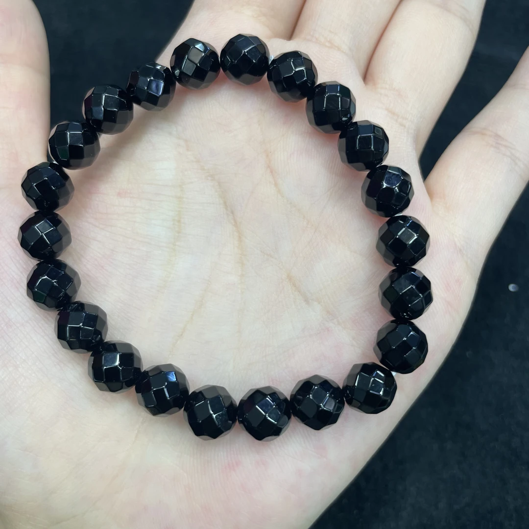 黑玛瑙钻石切割面8mm手串