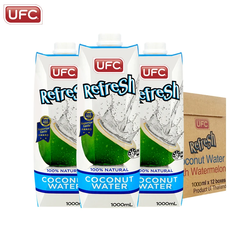 椰子水泰国原装进口UFC1000ml*12瓶整箱新鲜快速灌装口感风味