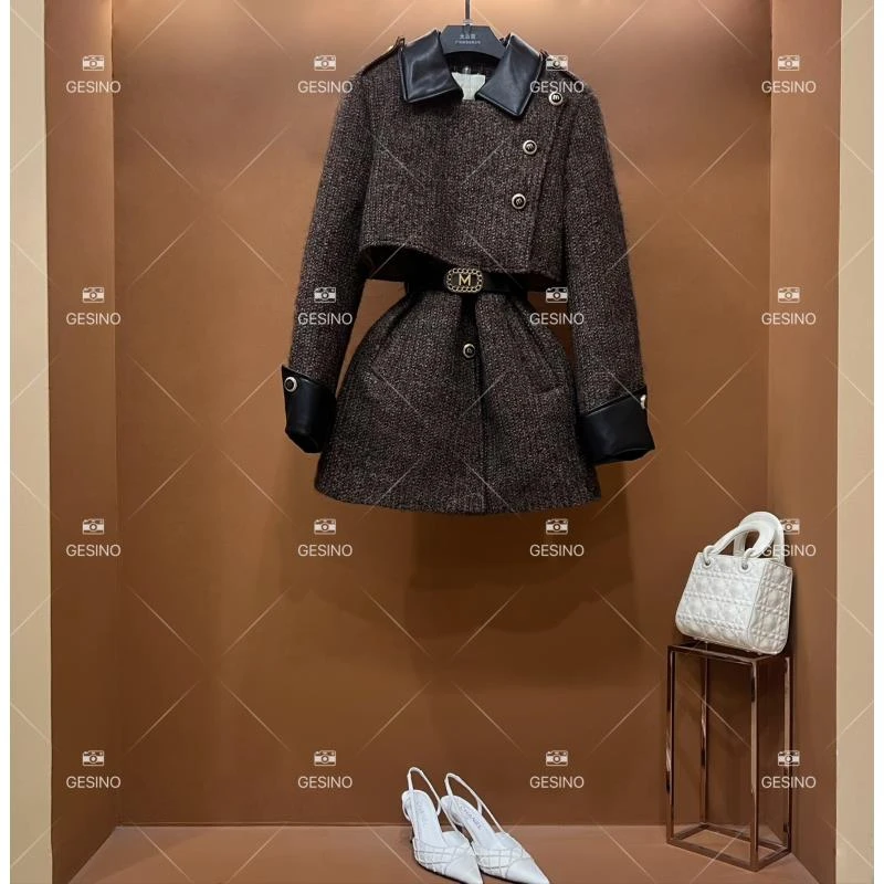 【悠】秋冬气质小香风时尚设计师中长款外套 QD-2025179