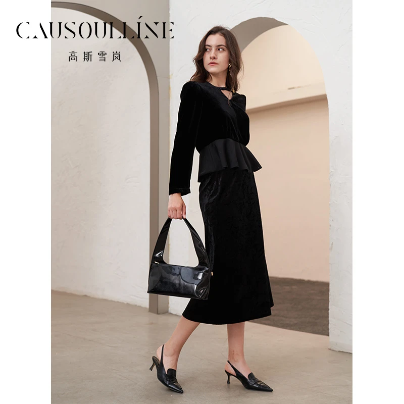 高斯雪岚【秋装活动】显瘦女士上衣拼接衬衫女24318501