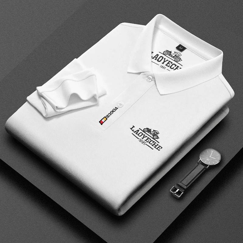 【买一送一】长袖polo衫男士秋季高档大码打底上衣翻领t恤