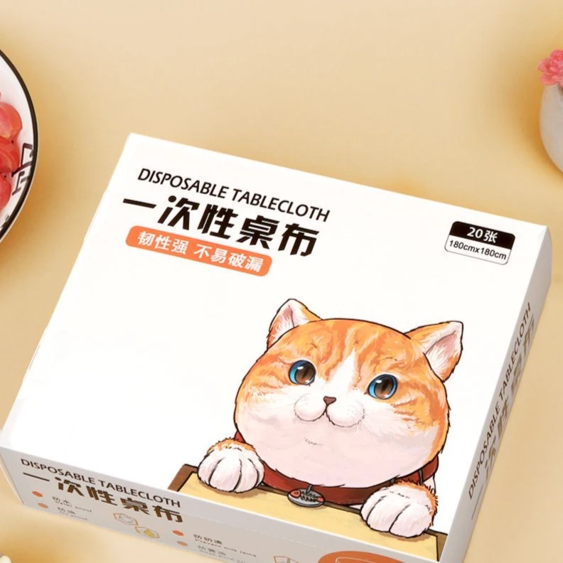 【厂家直发】防水防油加厚长方形桌布抽式聚会野餐透明抽取式袋装