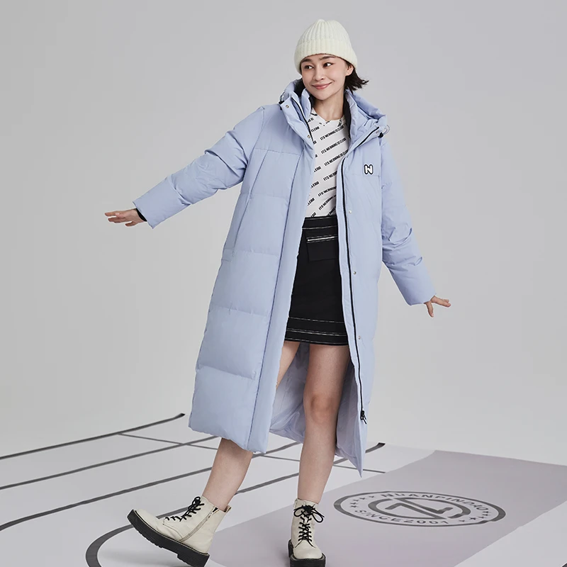 【大牙姐专属】暖频道女士连帽中长款加厚冬季鹅绒服