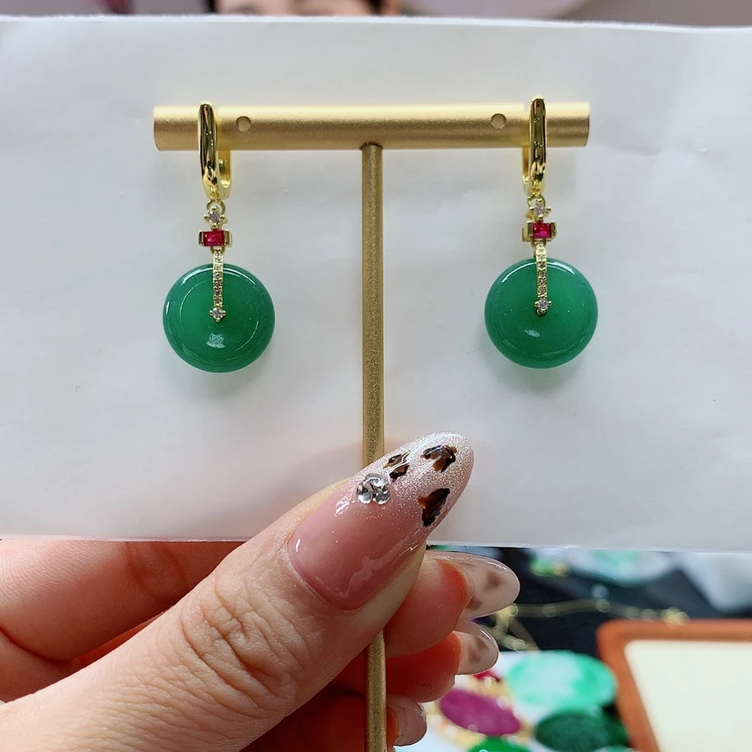 【闪购商品】翡翠耳饰未镶嵌，
