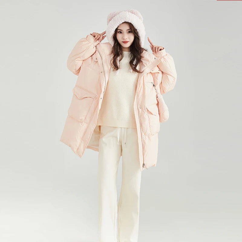 OO&VV冬季新款中长款时尚设计感外套减龄洋气百搭外套女冬