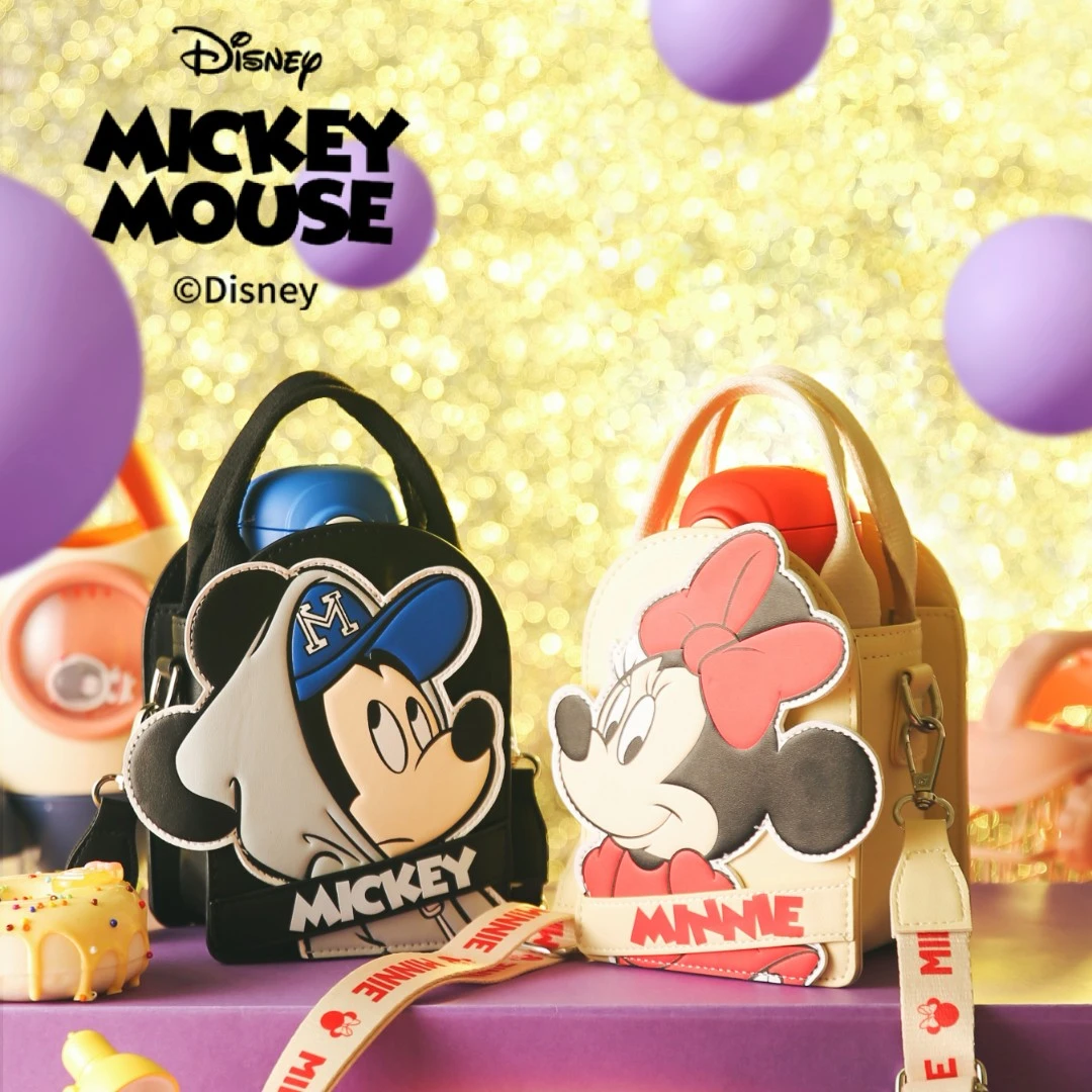 【新款迪士尼联名】杯具熊儿童保温杯米奇米妮水杯潮酷学生杯子杯