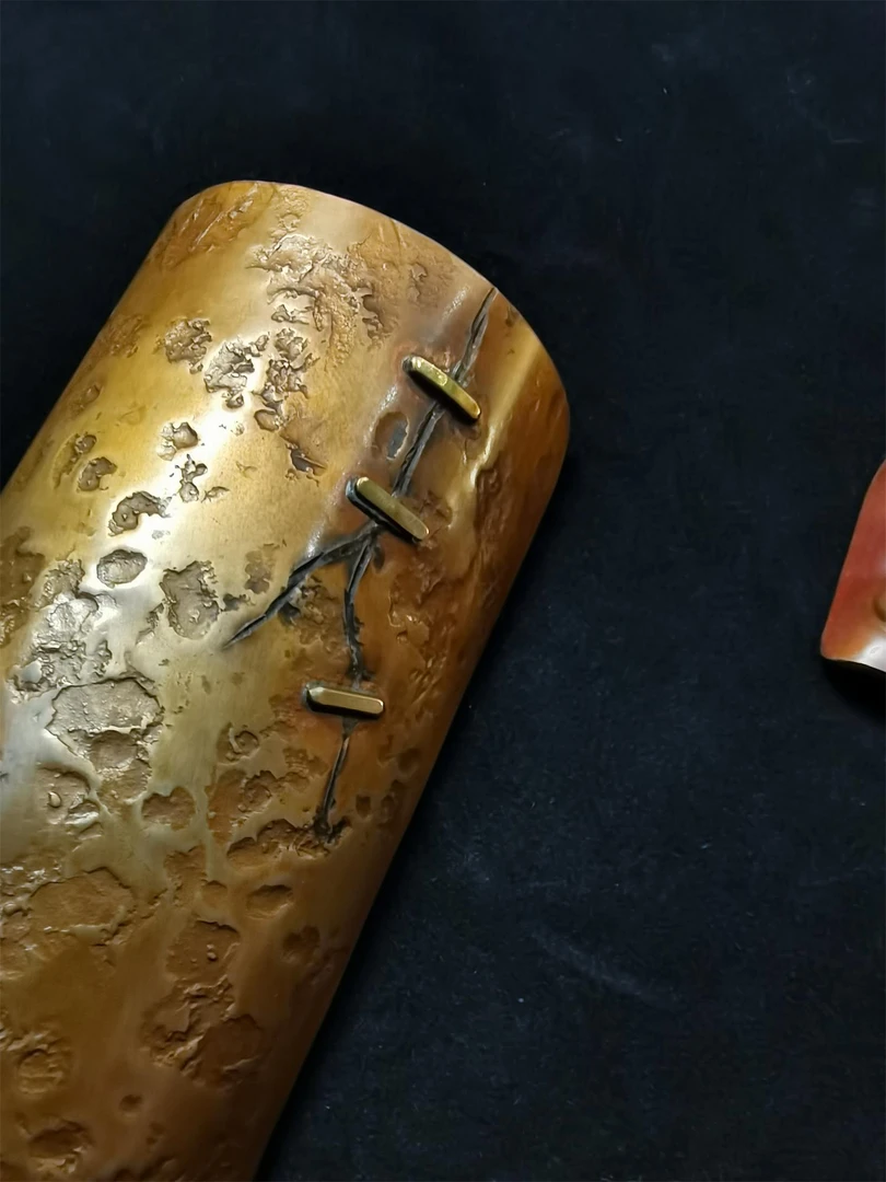 JIANGXIAOYU/匠小鱼匠小鱼出品手工锻打紫铜茶荷