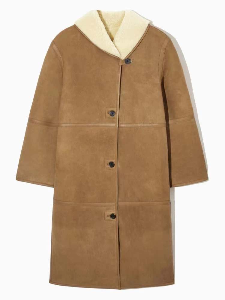 轻奢设计师时尚休闲厚外套秋冬季女装毛呢