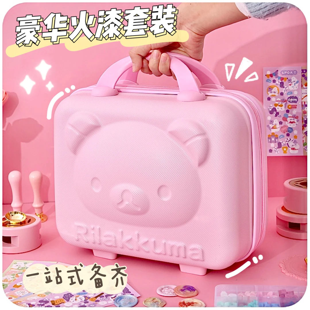 火漆印章的章咕卡套装火星炉子和勺子蜡粒章头全套儿童女孩火气估