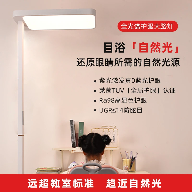 富邸护眼大路灯儿童全光谱学习专用台灯桌面钢琴立式落地灯