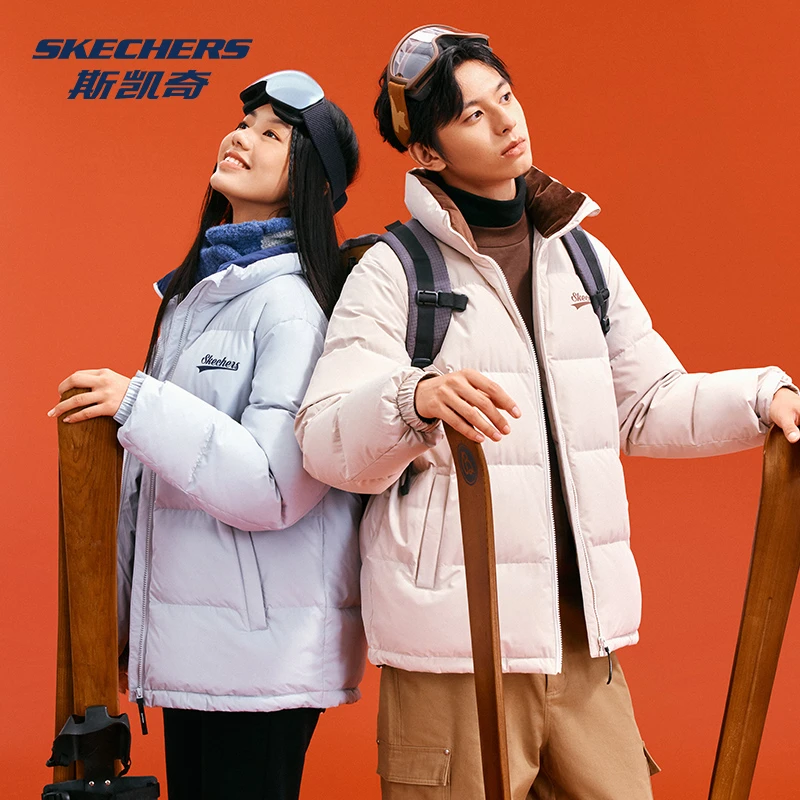 【情侣同穿】斯凯奇面包羽绒服秋冬季新款男女同款鸭绒保暖L324U103