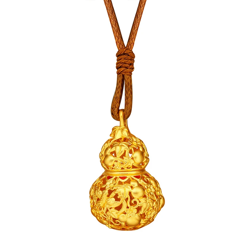 【传承】GH0600648福韵·宫廷福禄万代古法黄金吊坠
