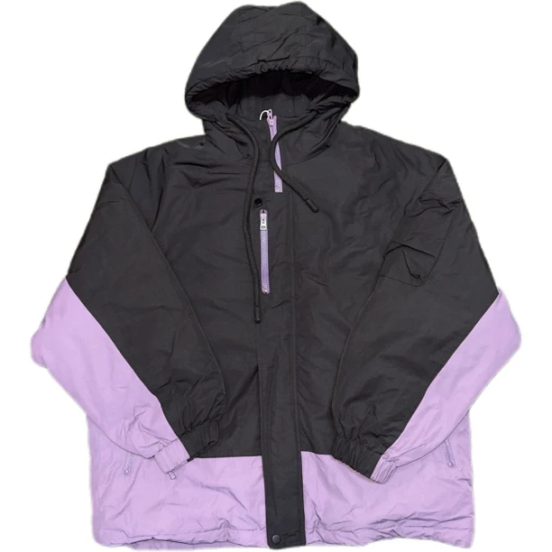 拼接连帽嘎嘎宽松棉服外套8028