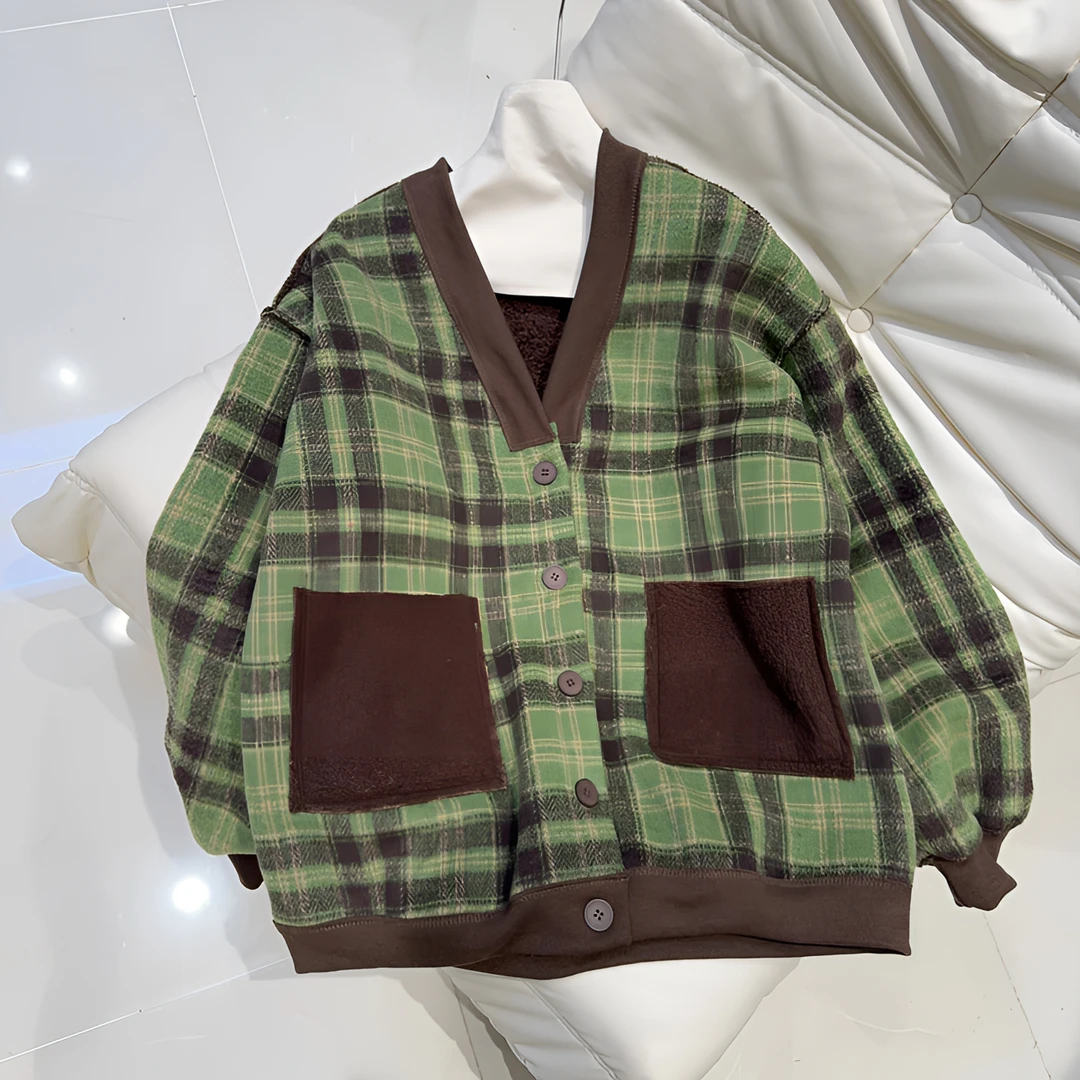 (十八家)8820绿色开衫外套