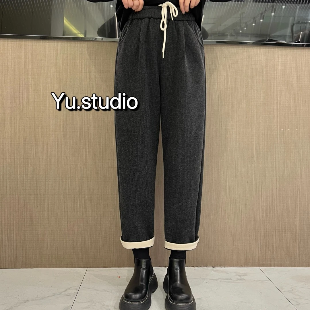 方和屿.休闲百搭胖mm显瘦百搭宽松冬季松紧腰女裤子FHYSW11157