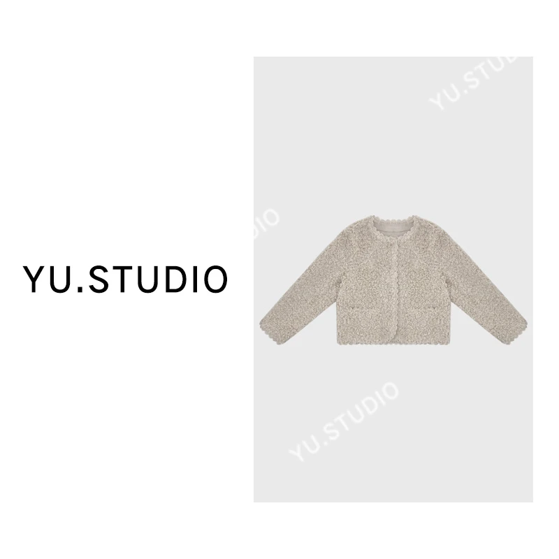 方和屿.小香风蕾丝边单排扣上衣时尚百搭休闲短外套女秋冬8363