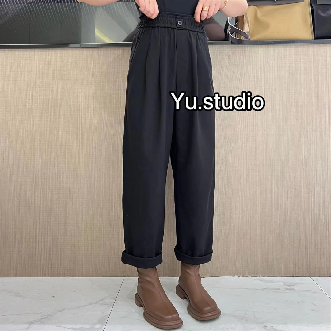 方和屿.秋新款韩版休闲百搭显瘦九分裤女宽松纯色休闲裤YZ88569