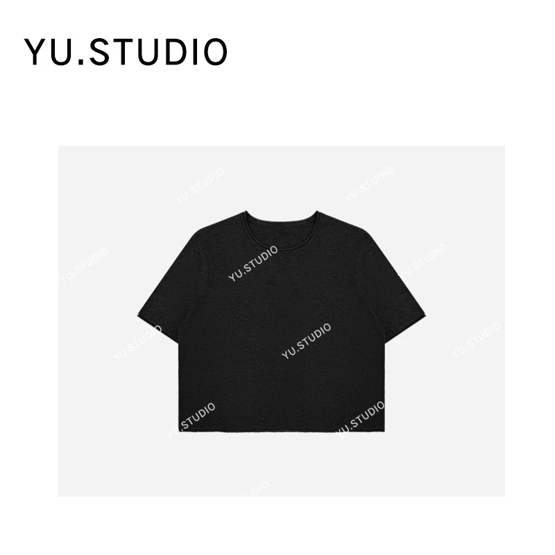 方和屿.超火螺纹圆领短袖T恤女夏外穿修身显瘦高腰短款上衣330829